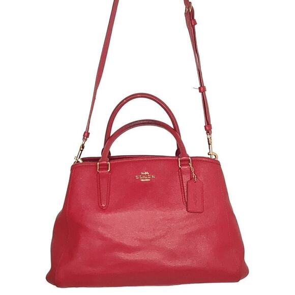 COACH Minetta Crossgrain Leather Satchel Handbag F57527 Crossbody Purse - Picture 1 of 10